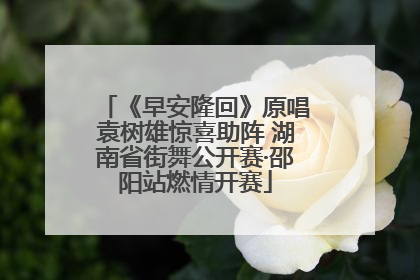 《早安隆回》原唱袁树雄惊喜助阵 湖南省街舞公开赛·邵阳站燃情开赛