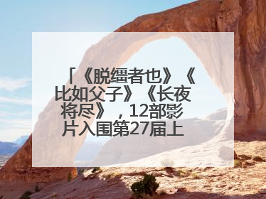 《脱缰者也》《比如父子》《长夜将尽》，12部影片入围第27届上影节主竞赛单元