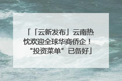 「云新发布」云南热忱欢迎全球华商侨企！“投资菜单”已备好