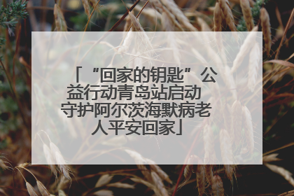 “回家的钥匙”公益行动青岛站启动 守护阿尔茨海默病老人平安回家
