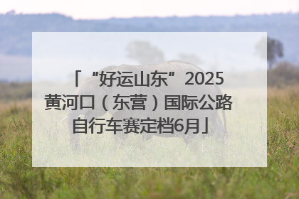 “好运山东”2025黄河口（东营）国际公路自行车赛定档6月