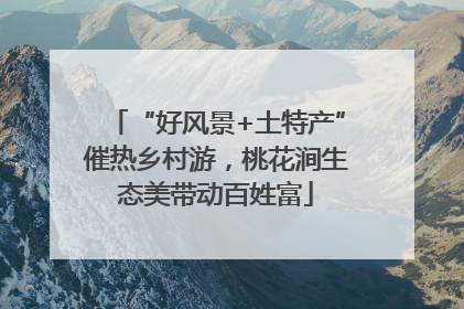 “好风景+土特产”催热乡村游，桃花涧生态美带动百姓富