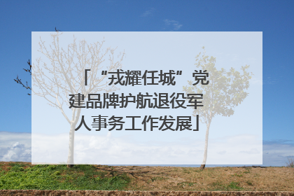 “戎耀任城”党建品牌护航退役军人事务工作发展