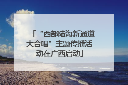 “西部陆海新通道大合唱”主题传播活动在广西启动