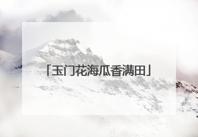 玉门花海瓜香满田