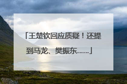 王楚钦回应质疑！还提到马龙、樊振东……