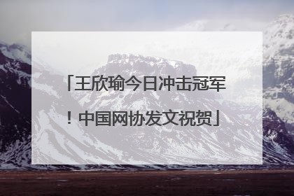 王欣瑜今日冲击冠军！中国网协发文祝贺