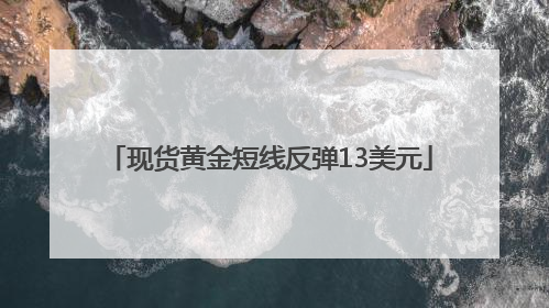 现货黄金短线反弹13美元