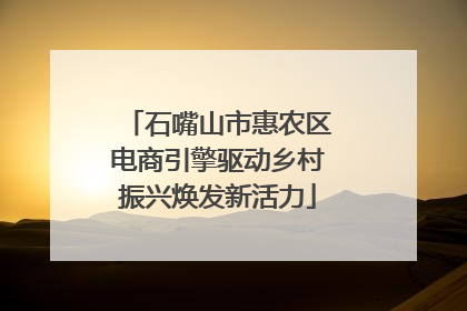 石嘴山市惠农区电商引擎驱动乡村振兴焕发新活力