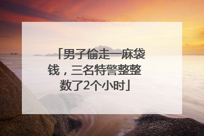男子偷走一麻袋钱，三名特警整整数了2个小时