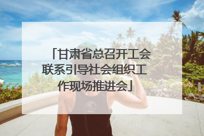 甘肃省总召开工会联系引导社会组织工作现场推进会