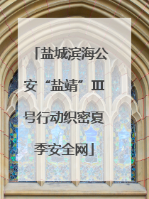 盐城滨海公安“盐靖”Ⅲ号行动织密夏季安全网