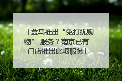 盒马推出“免打扰购物” 服务？南京已有门店推出此项服务
