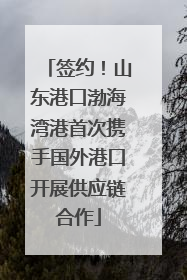 签约！山东港口渤海湾港首次携手国外港口开展供应链合作