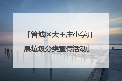 管城区大王庄小学开展垃圾分类宣传活动