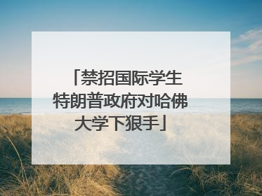 禁招国际学生 特朗普政府对哈佛大学下狠手
