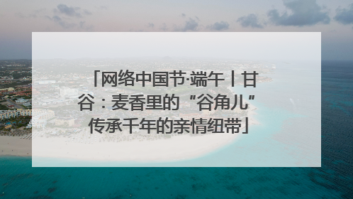 网络中国节·端午丨甘谷：麦香里的“谷角儿” 传承千年的亲情纽带