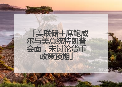 美联储主席鲍威尔与美总统特朗普会面，未讨论货币政策预期