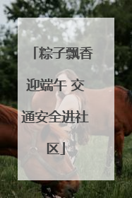 粽子飘香迎端午 交通安全进社区