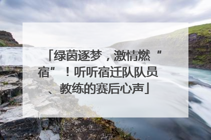 绿茵逐梦，激情燃“宿”！听听宿迁队队员、教练的赛后心声
