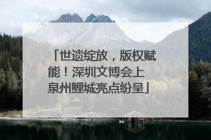 世遗绽放，版权赋能！深圳文博会上 泉州鲤城亮点纷呈