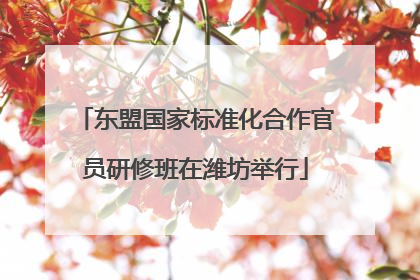 东盟国家标准化合作官员研修班在潍坊举行