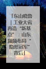 东山晓鲁｜工业大省再造“新基点”：山东频频布局“隐形冠军”背后