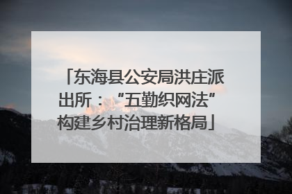 东海县公安局洪庄派出所：“五勤织网法”构建乡村治理新格局