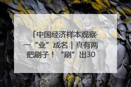中国经济样本观察·一“业”成名｜真有两把刷子！“刷”出30亿级“颜值经济”
