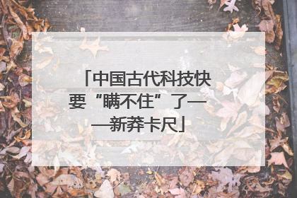 中国古代科技快要“瞒不住”了——新莽卡尺