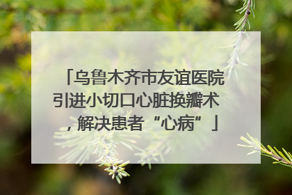 乌鲁木齐市友谊医院引进小切口心脏换瓣术，解决患者“心病”