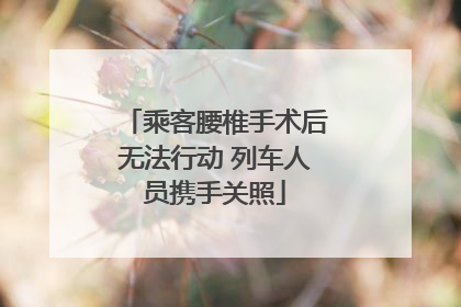 乘客腰椎手术后无法行动 列车人员携手关照