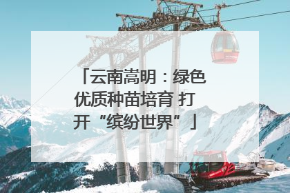 云南嵩明：绿色优质种苗培育 打开“缤纷世界”