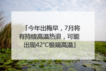 今年出梅早，7月将有持续高温热浪，可能出现42℃极端高温
