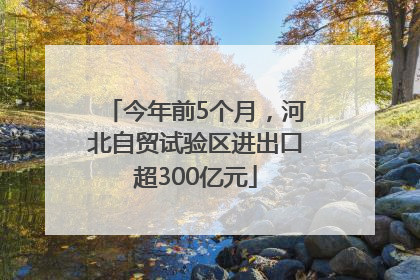 今年前5个月，河北自贸试验区进出口超300亿元