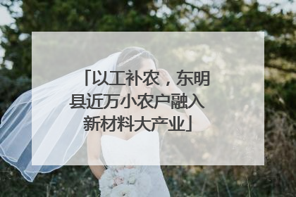 以工补农，东明县近万小农户融入新材料大产业