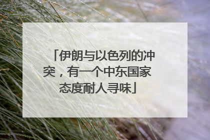 伊朗与以色列的冲突，有一个中东国家态度耐人寻味