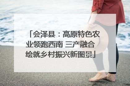 会泽县：高原特色农业领跑西南 三产融合绘就乡村振兴新图景
