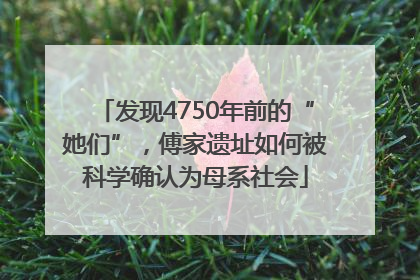 发现4750年前的“她们”，傅家遗址如何被科学确认为母系社会