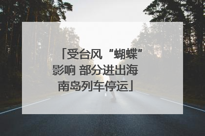 受台风“蝴蝶”影响 部分进出海南岛列车停运