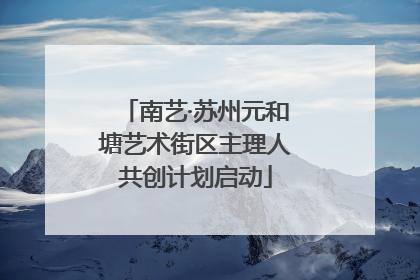 南艺·苏州元和塘艺术街区主理人共创计划启动