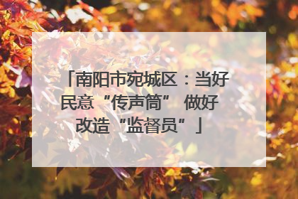 南阳市宛城区：当好民意“传声筒” 做好改造“监督员”