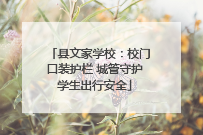 县文家学校：校门口装护栏 城管守护学生出行安全