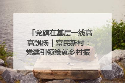 党旗在基层一线高高飘扬｜富民新村：党建引领绘就乡村振兴美丽画卷