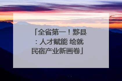 全省第一！黟县：人才赋能 绘就民宿产业新画卷