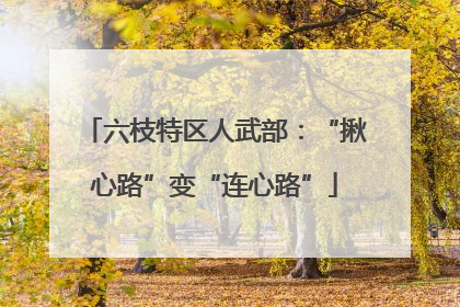 六枝特区人武部：“揪心路”变“连心路”