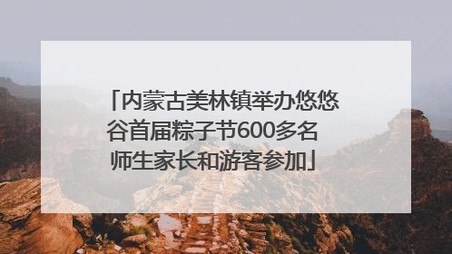 内蒙古美林镇举办悠悠谷首届粽子节600多名师生家长和游客参加