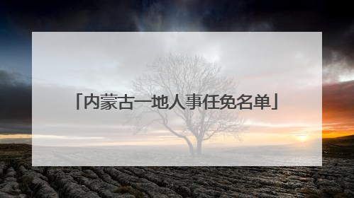 内蒙古一地人事任免名单