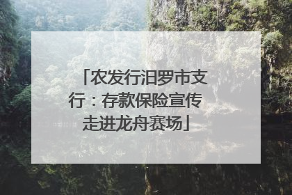 农发行汨罗市支行：存款保险宣传走进龙舟赛场