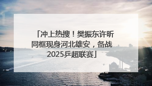 冲上热搜！樊振东许昕同框现身河北雄安，备战2025乒超联赛